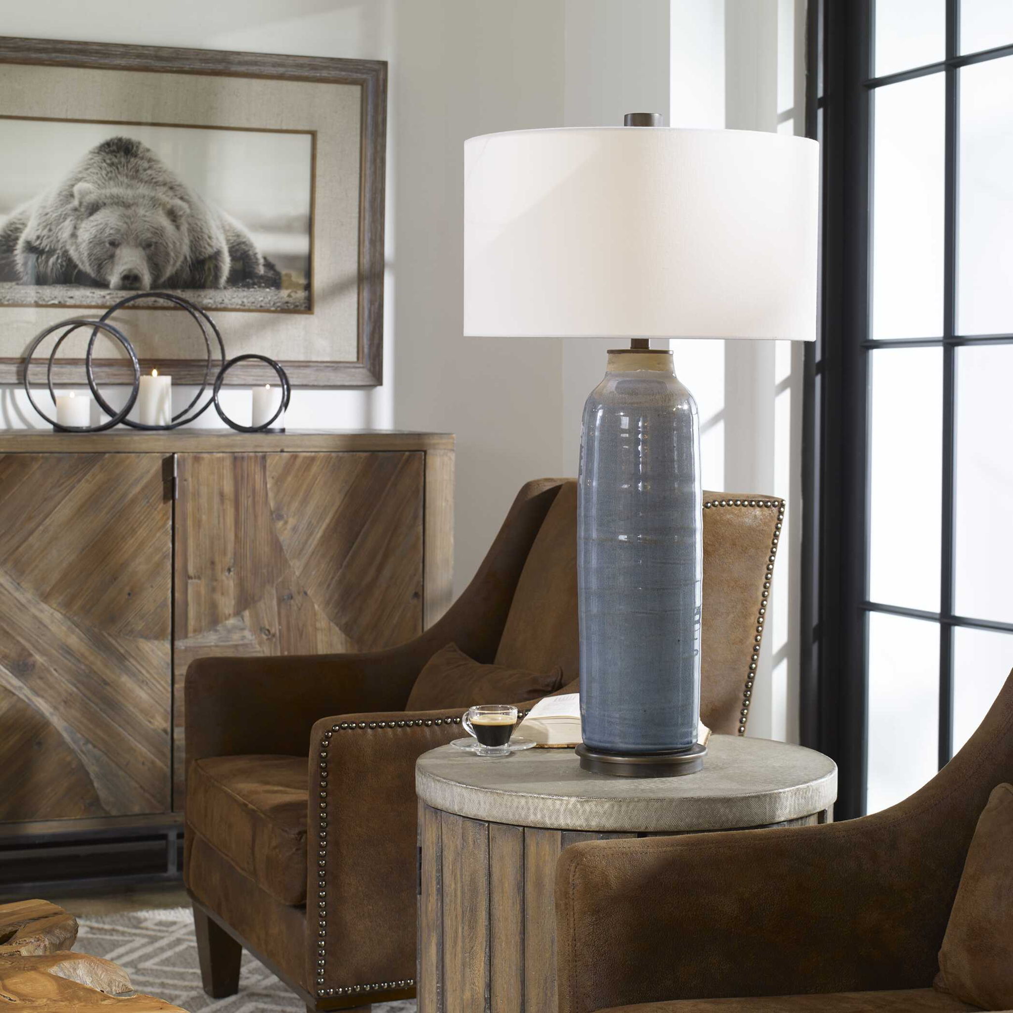 Vicente - Slate Table Lamp - Blue