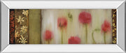 Rain Flower Il By Dysart - Mirror Framed Print Wall Art - Beige