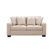Dexter - Loveseat With 4 Pillows - Taupe