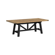Hendricks - Trestle Table - Rustic Wheat / Raven