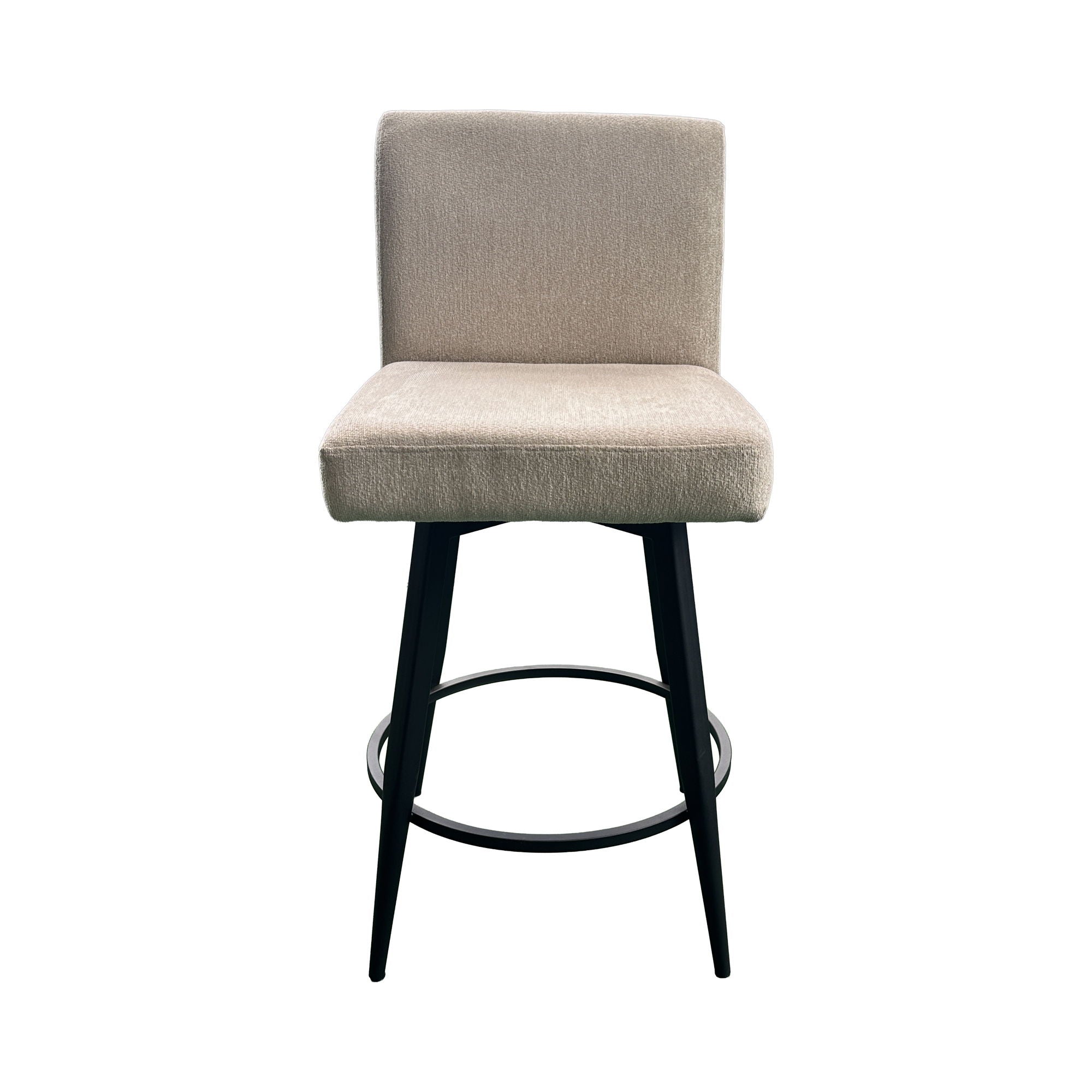 Metal Base Barstools - Barstool With Parsons Seat - Champagne