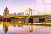Gold Bridge Reflections Tempered Glass With Foil - Gold / Pink