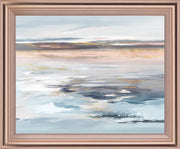 Shoreline Mist - 28" x 34" Framed Wall Art - Light Blue