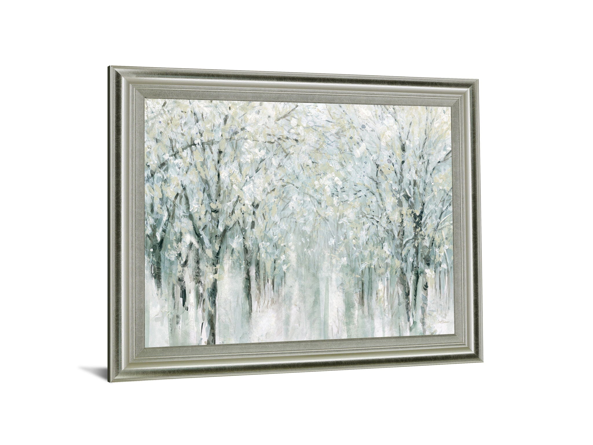 Frosted Grove - 28" x 34" Framed Wall Art - Gray