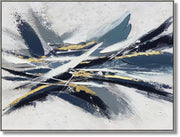 Storm Surge Elegance - 35" x 47" Framed Wall Art - Blue