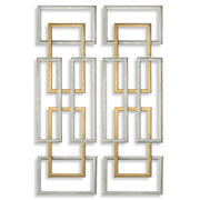 Aerin - Geometric Wall Art (Set of 2) - Gold
