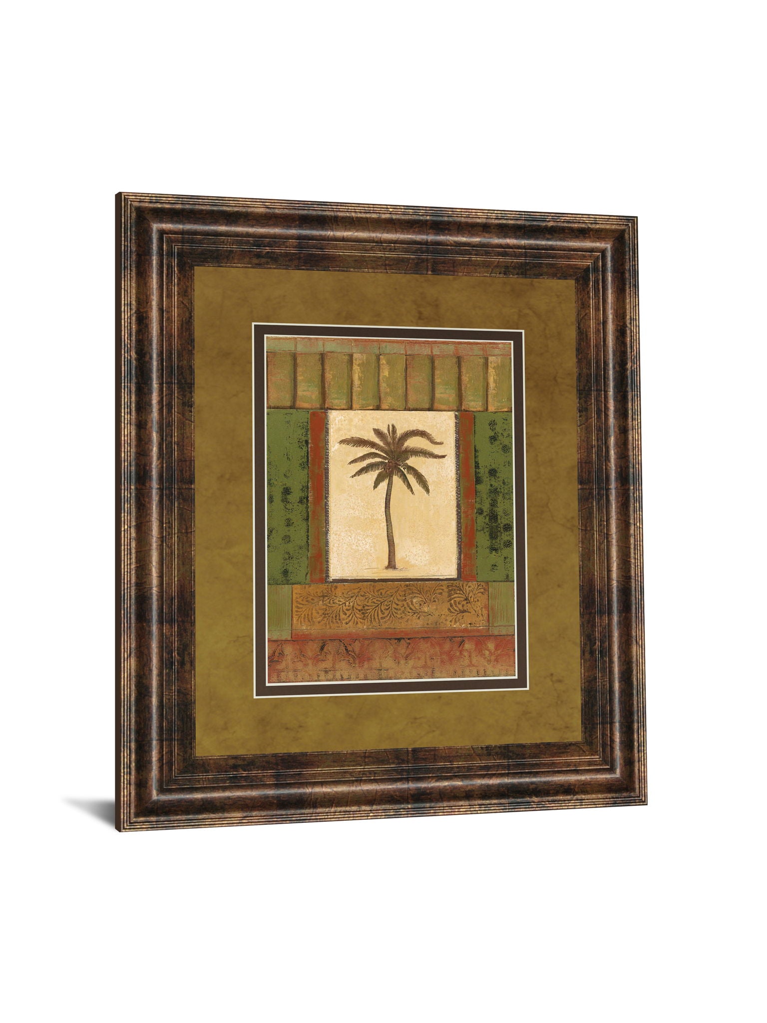 Classic Palm I By Rebecca Burton - Framed Print Wall Art - Light Brown