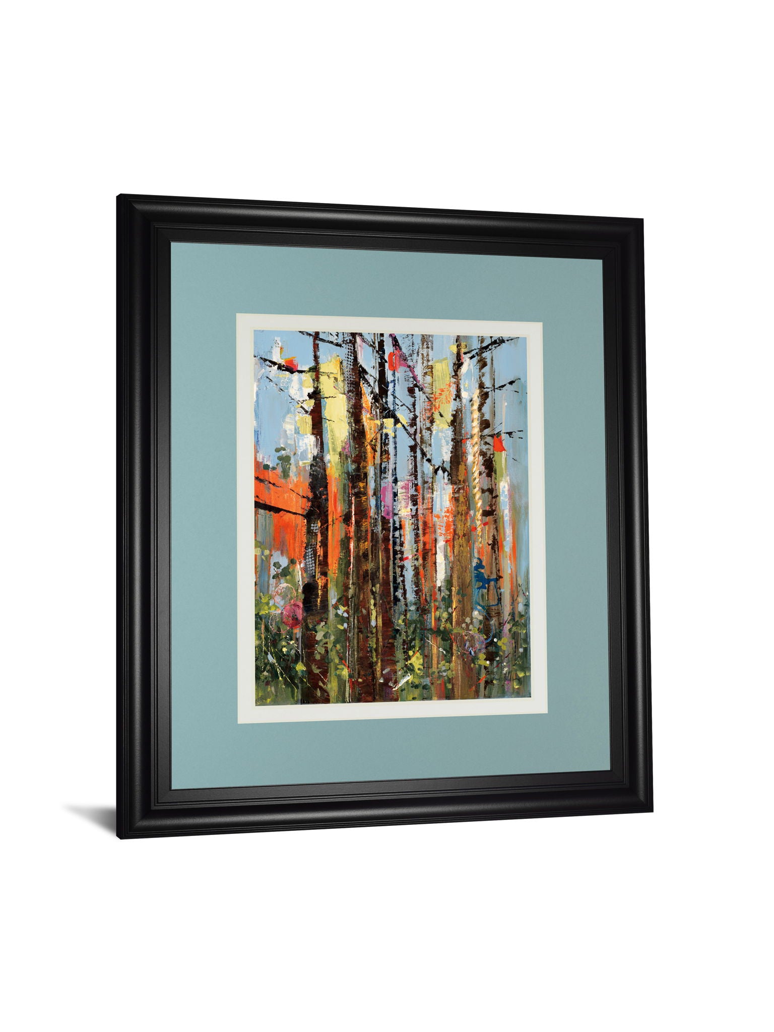 Eclectic Forest By Rebecca Meyers - Framed Print Wall Art - Light Blue