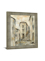 Golden Alleyway - 28" x 34" Framed Wall Art - Beige
