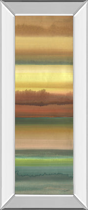 Ambient Sky Il By John Butler - Mirror Framed Print Wall Art - Light Brown