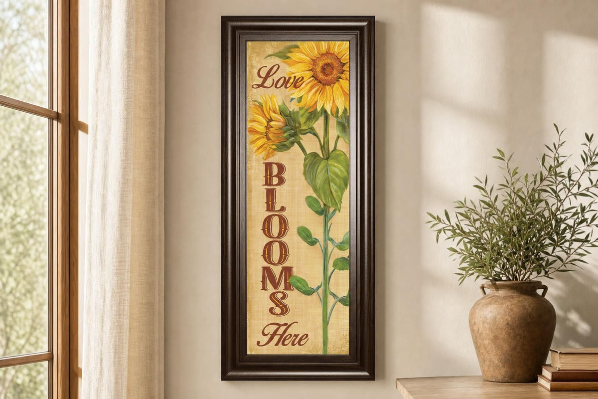 18x42 Love Blooms Here By Ed Wargo - Yellow