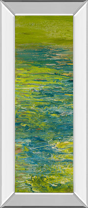 The Lake Il By Roberto Gonzalez - Mirror Framed Print Wall Art - Green