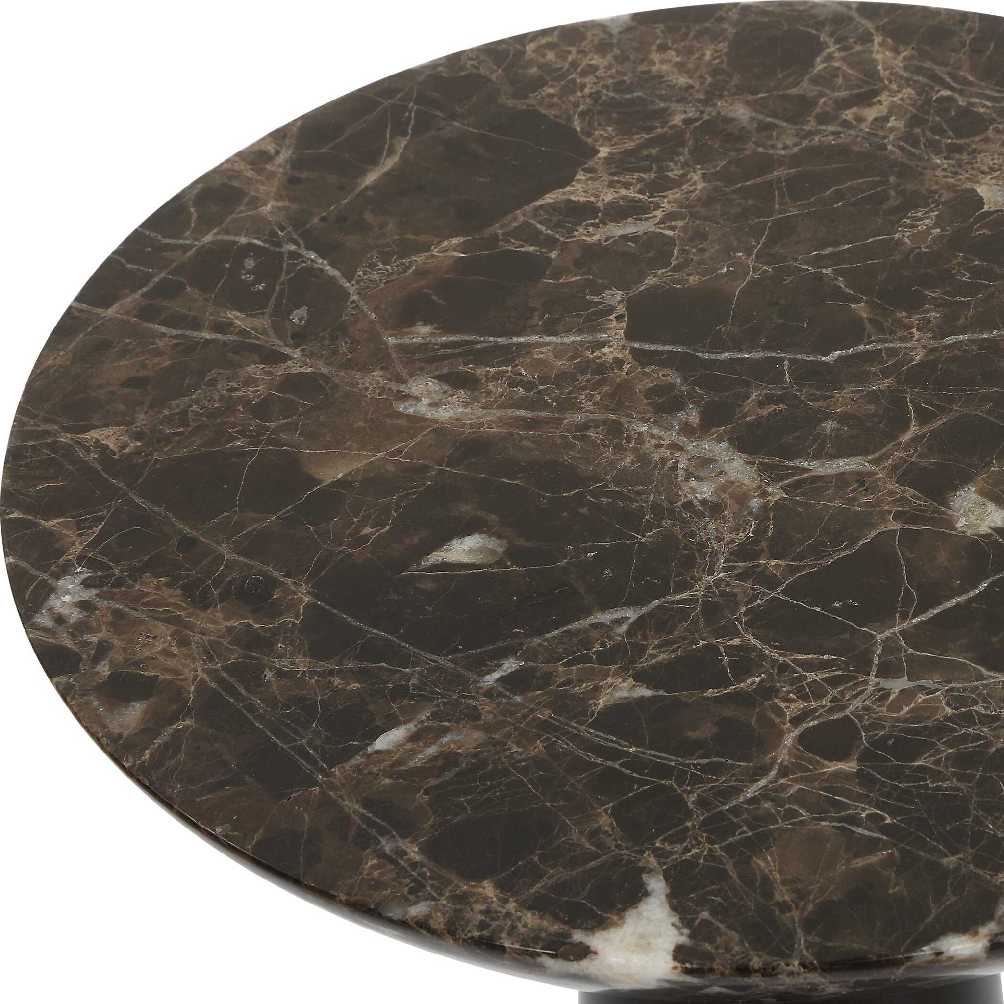 Hastings - Marble Accent Table - Dark Brown