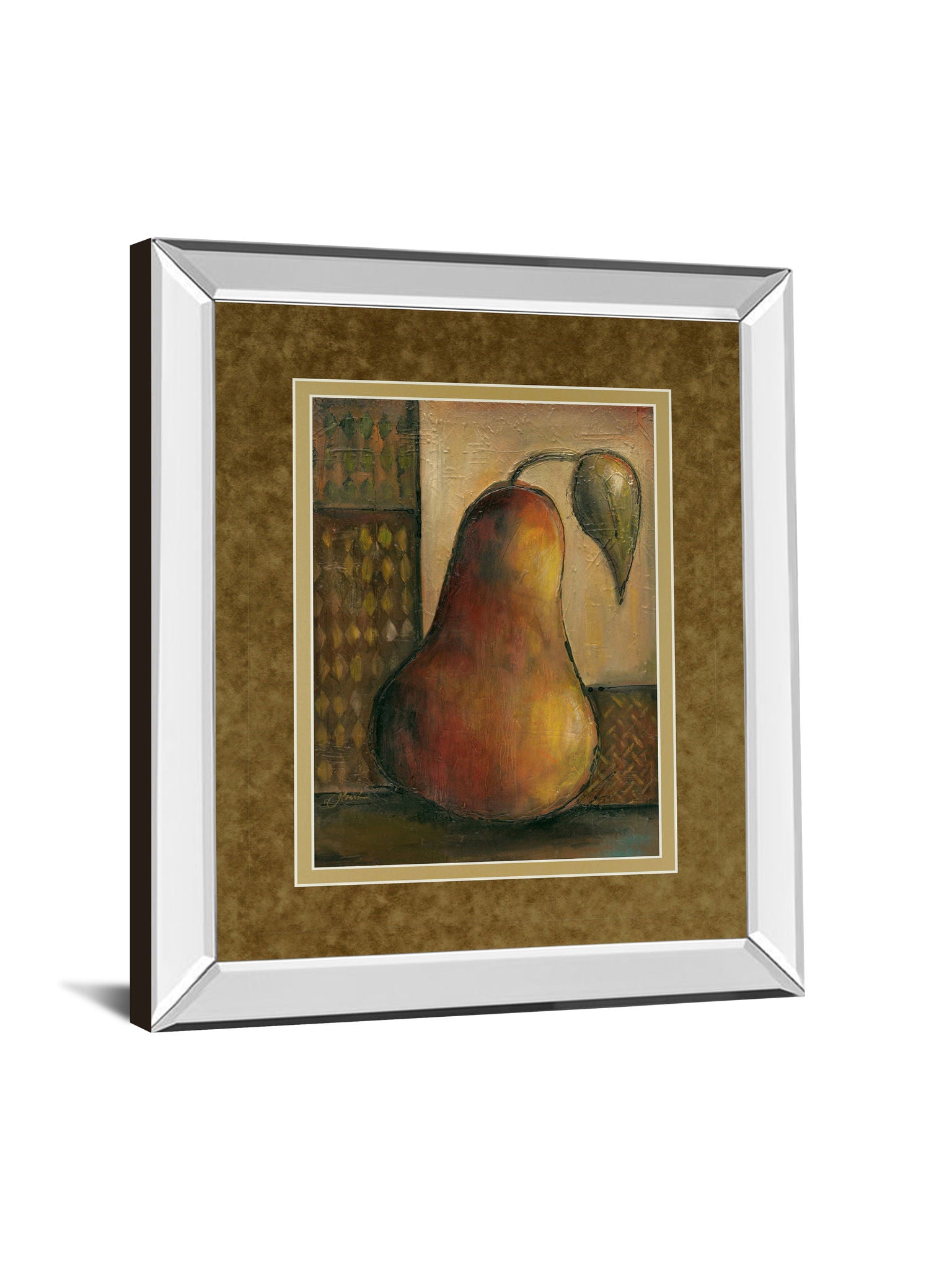 Peralicous I By Joyce Combs - Mirror Framed Print Wall Art - Light Brown