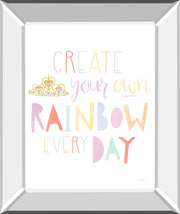 Lets Chase Rainbows III By Jenaya Jackson - Mirror Framed Print Wall Art - White
