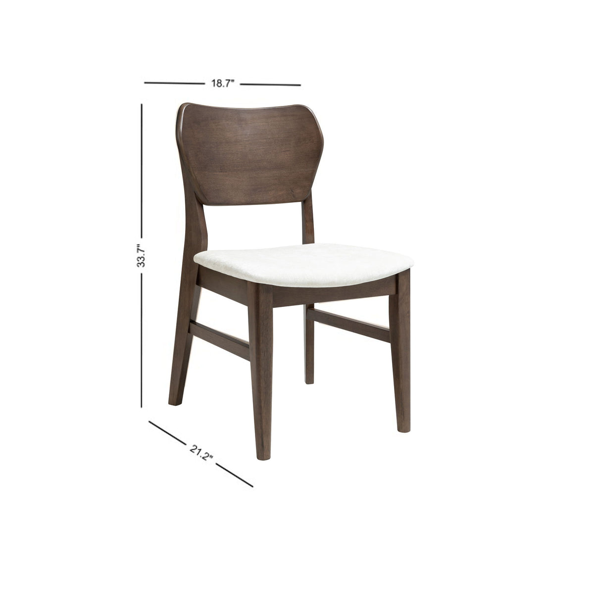 West End - Curved Panel Chair With Ivory Seat
