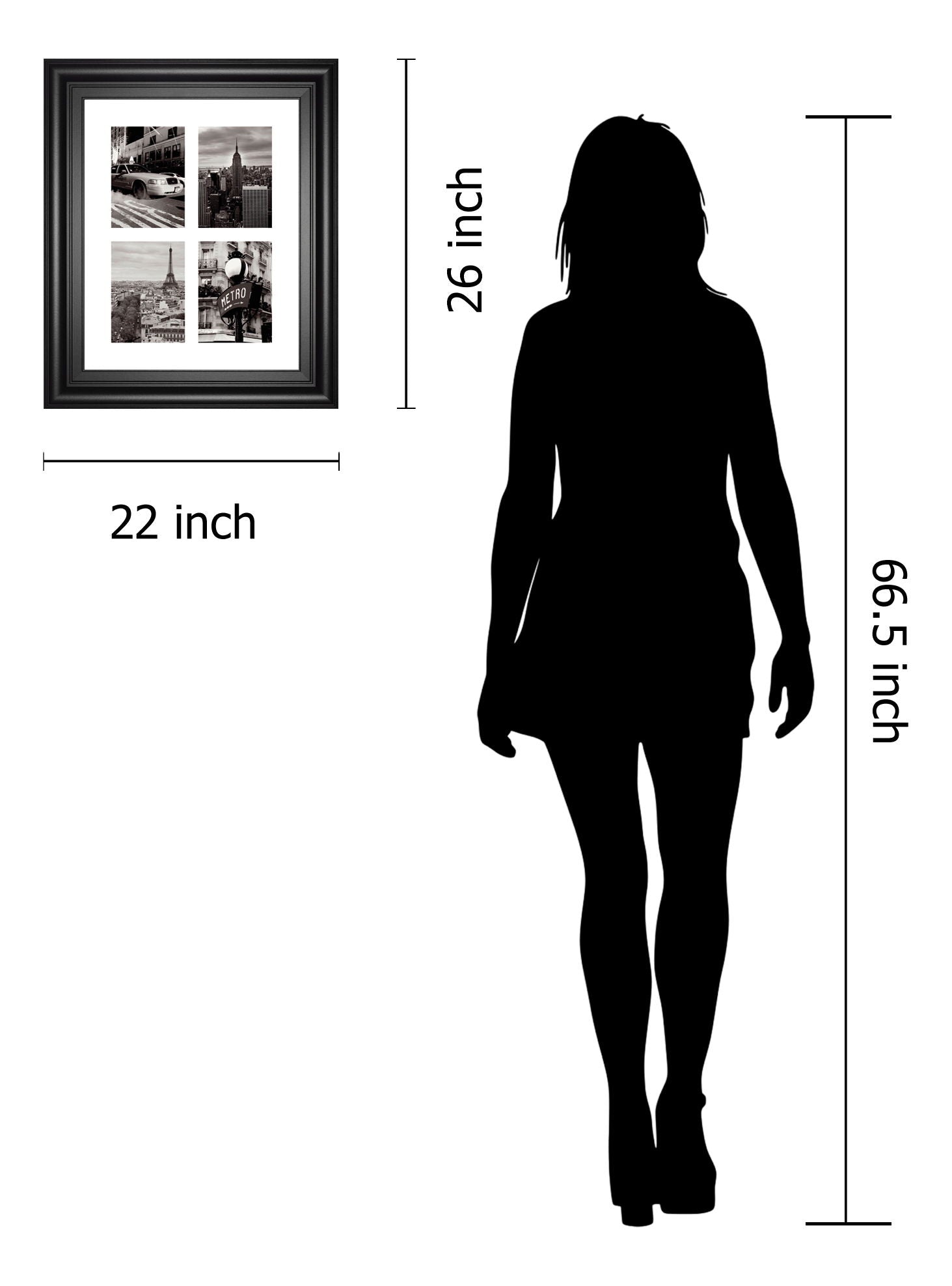 City Composite By Joseph Eta - Framed Print Wall Art - Dark Gray