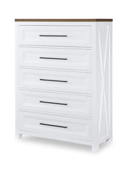 Beckett - Drawer Chest - Natural White With Dark Oak