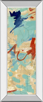 Composition 4b By Melissa Wang - Mirror Framed Print Wall Art - Light Blue