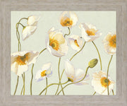 Golden Poppy Whimsy - 28" x 34" Framed Wall Art - Beige