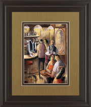 Entre Copas By Didier Lourenco - Framed Print Wall Art - Light Brown