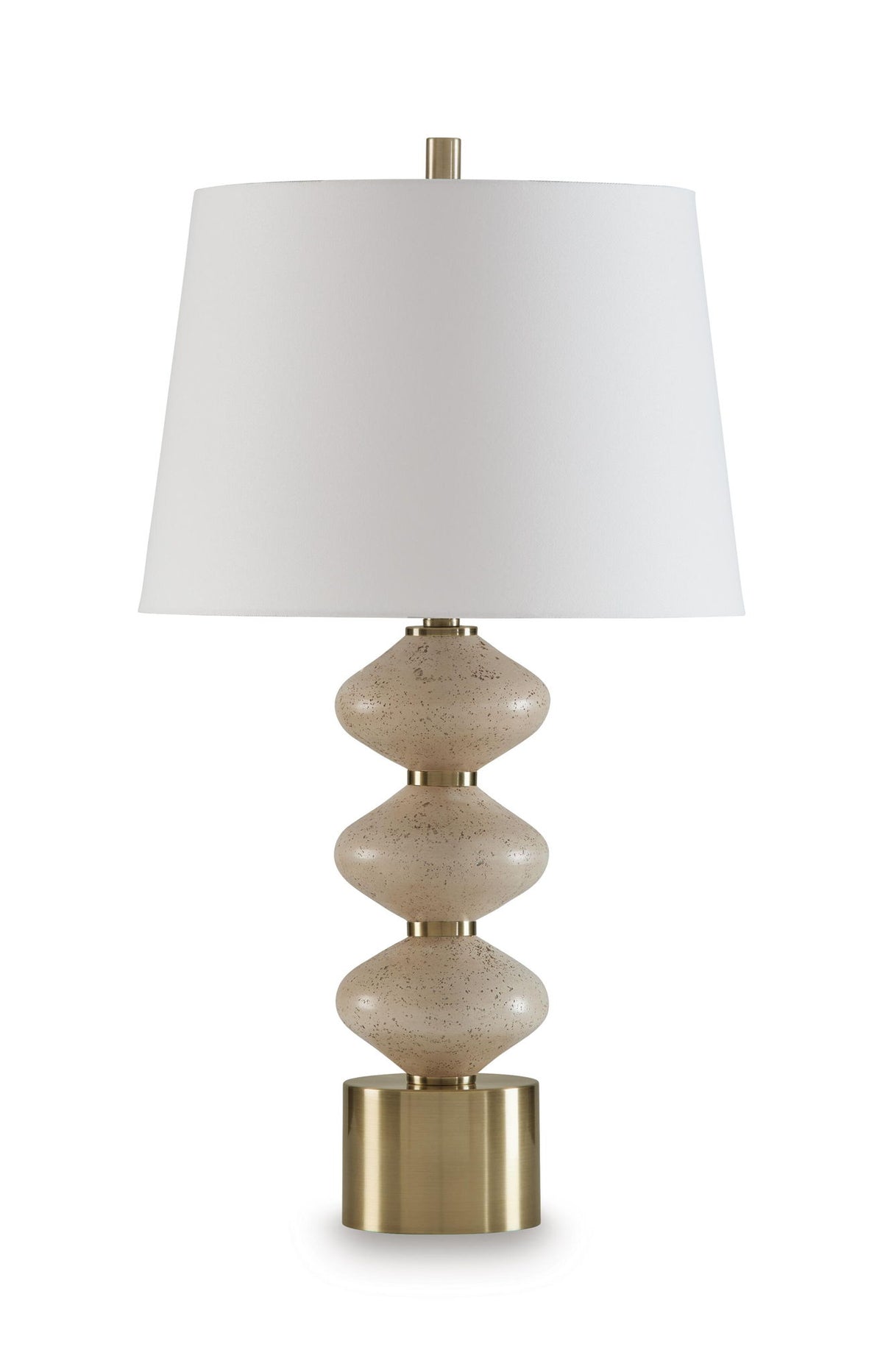 Wardthrone - Poly Table Lamp - Beige / Gold Finish