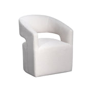 Upholstered Dining Chair Curved Open Back