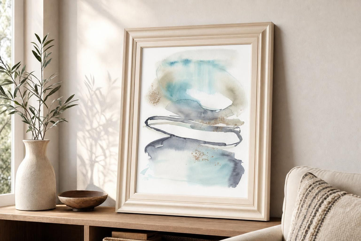 22x26 Spiral Bloom I By Jennifer Goldberger - White