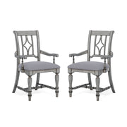 Plymouth - Upholstered Arm Dining Chair (Set of 2) - Gray