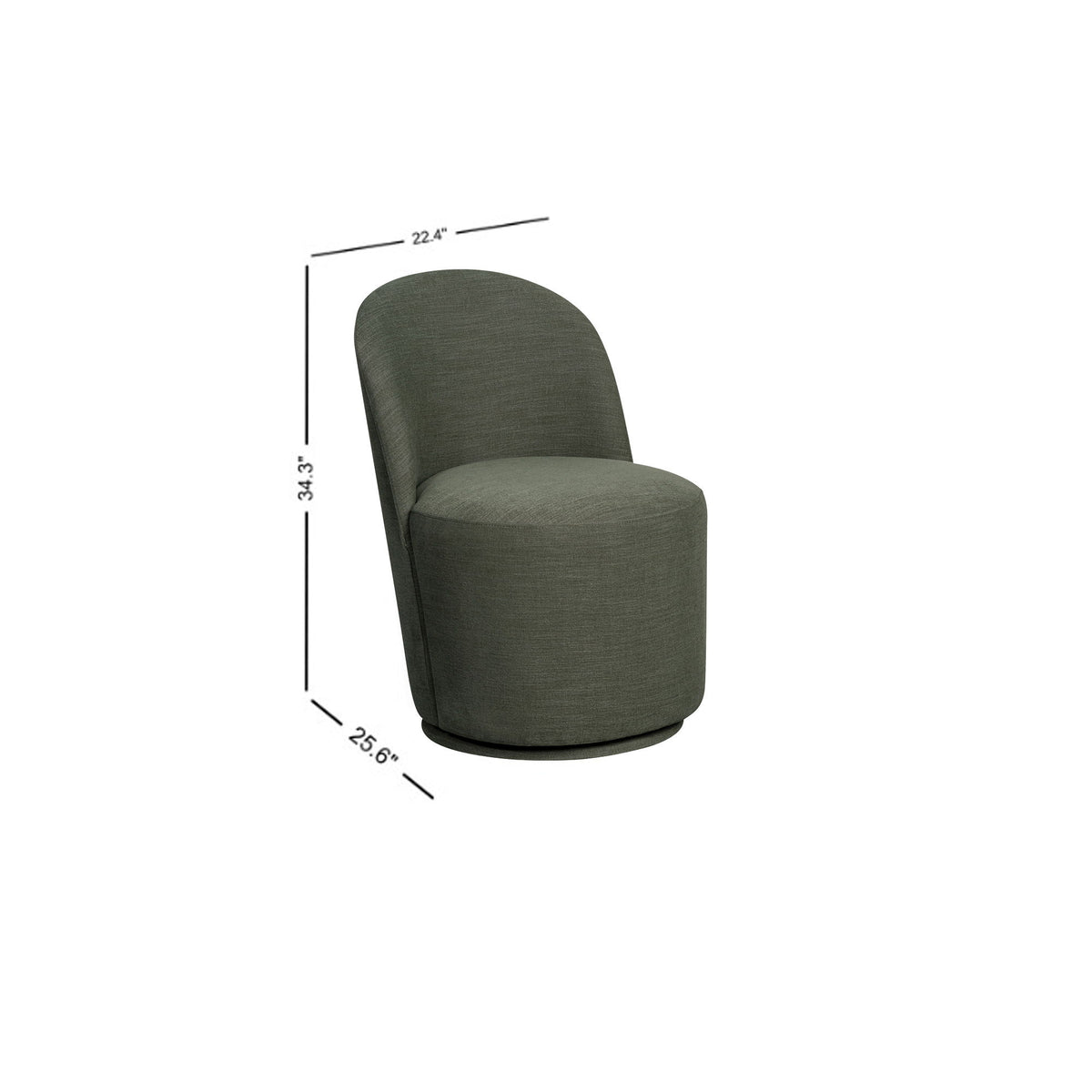 Upholstered Dining Chair Curved Back Modern
