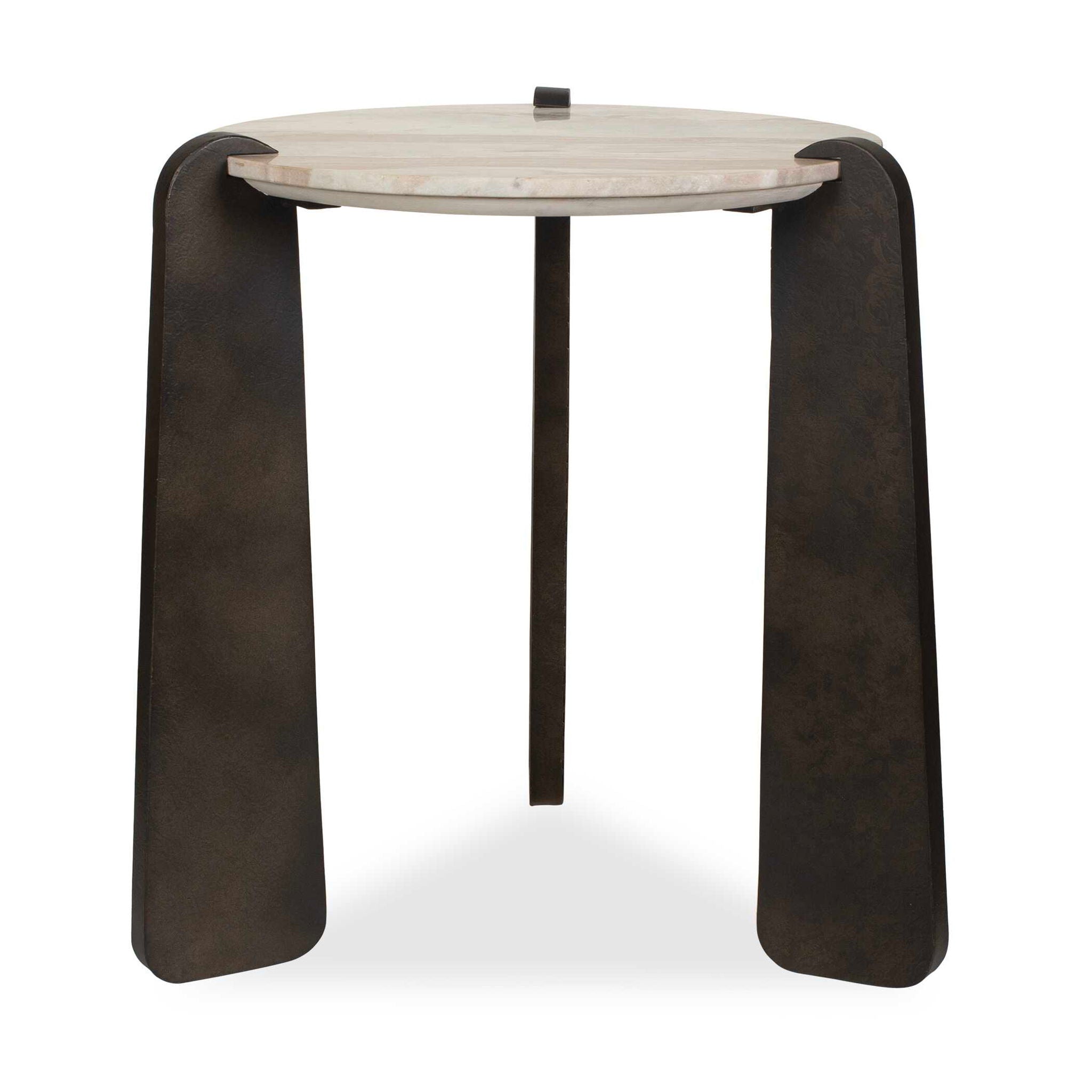 Talud - Modern Marble Side Table - Bronze / Gray