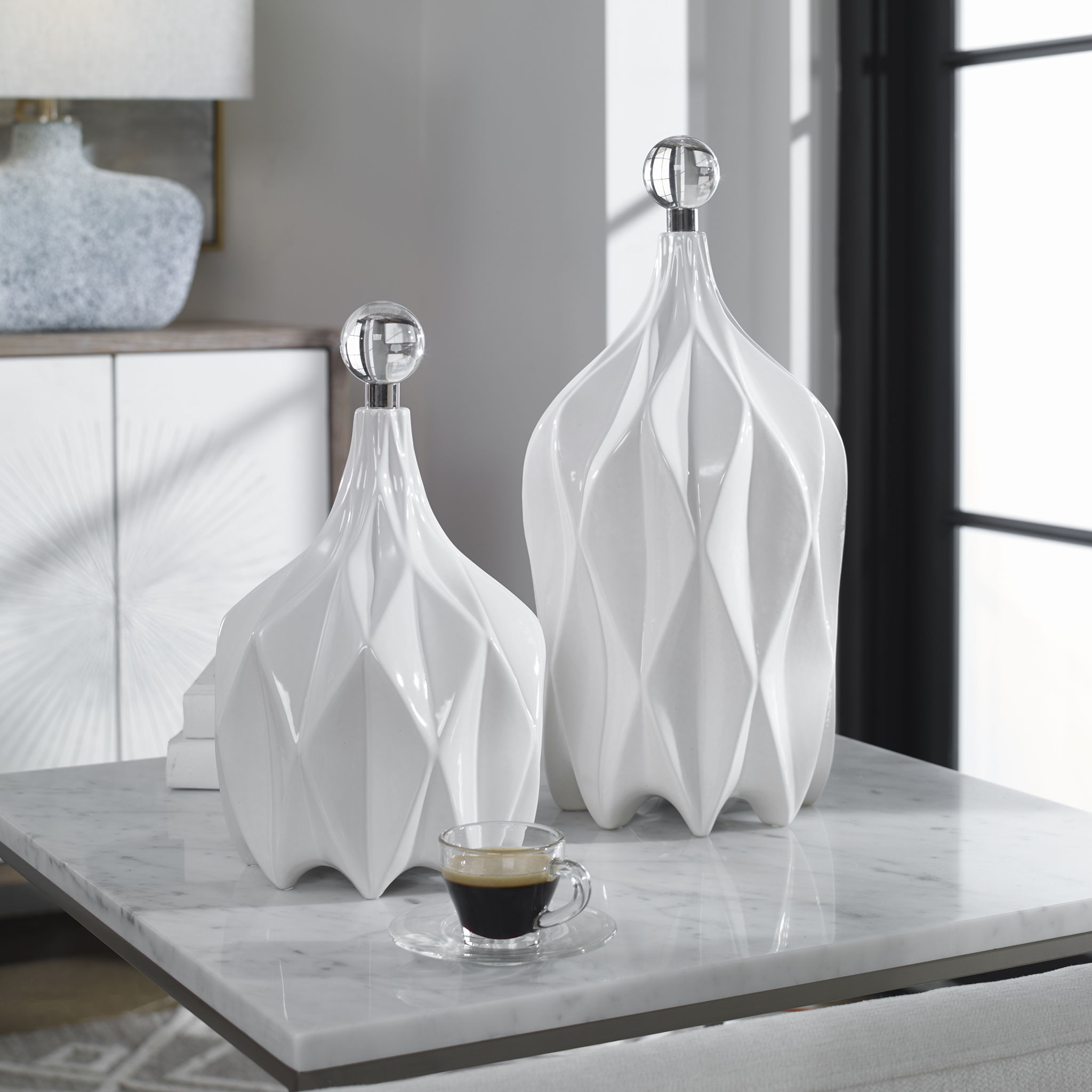 Klara - Bottles (Set of 2) - White