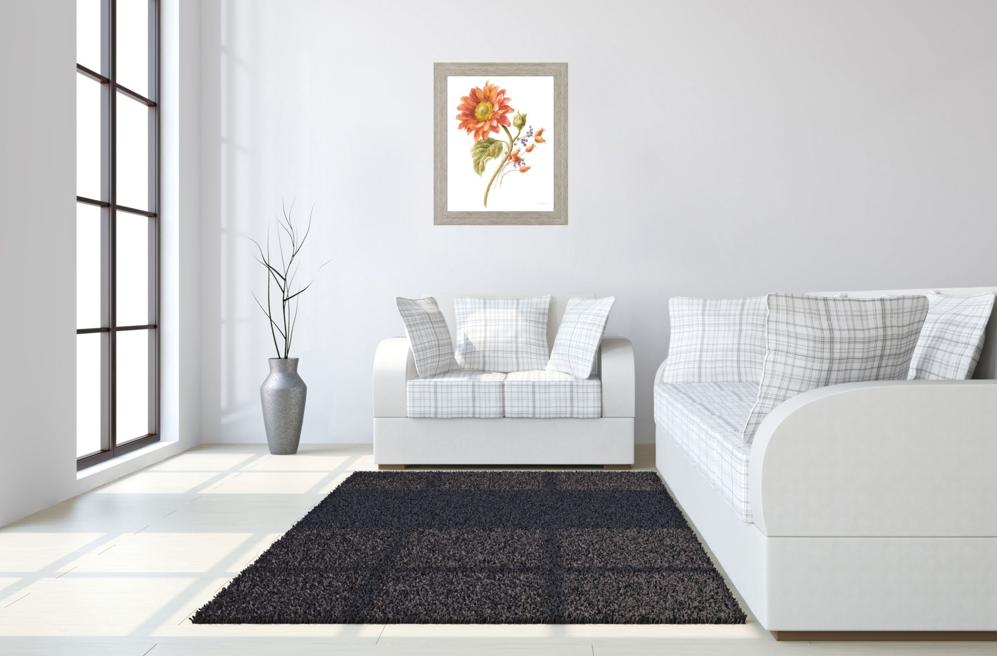 Sunlit Marigold - 28" x 34" Framed Wall Art - Orange