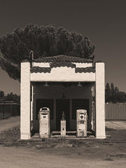 Service Station Of Yesteryear By Jd Studios (Framed Small) - Dark Gray