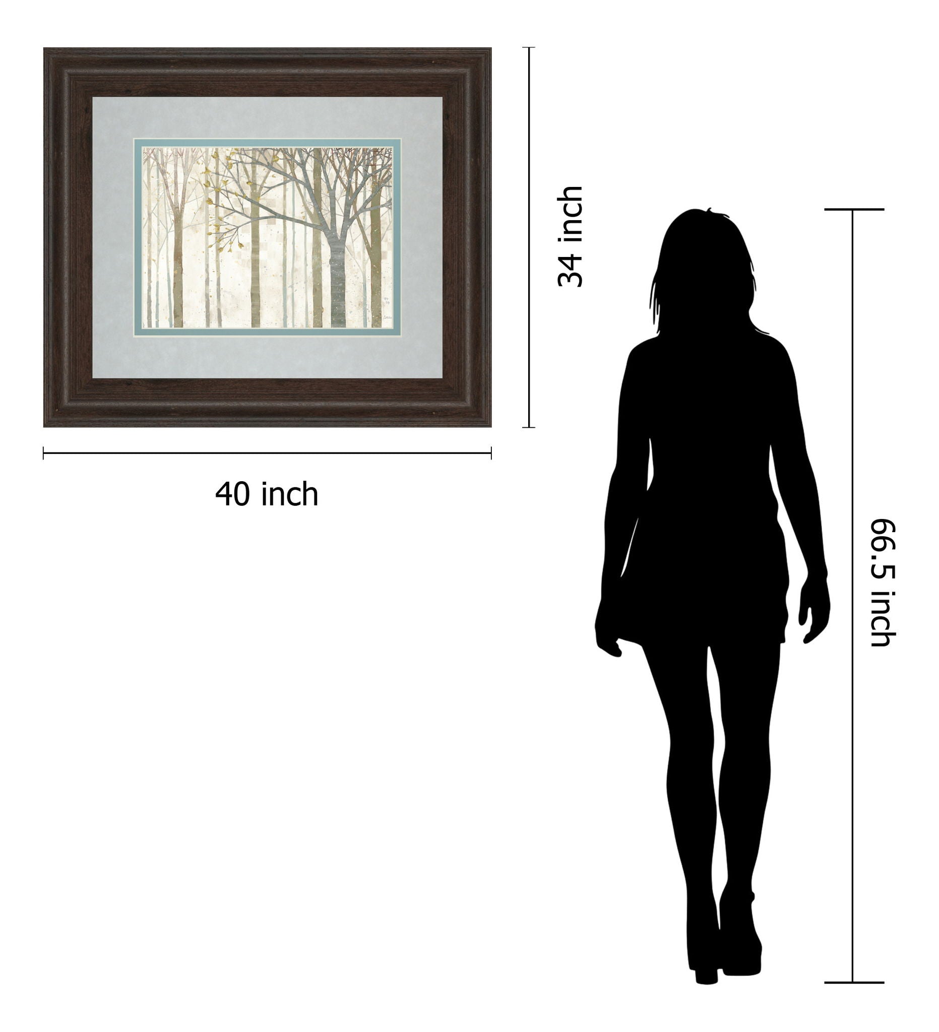 In Springtime No Border By Katherine Lowell - Framed Print Wall Art - Beige
