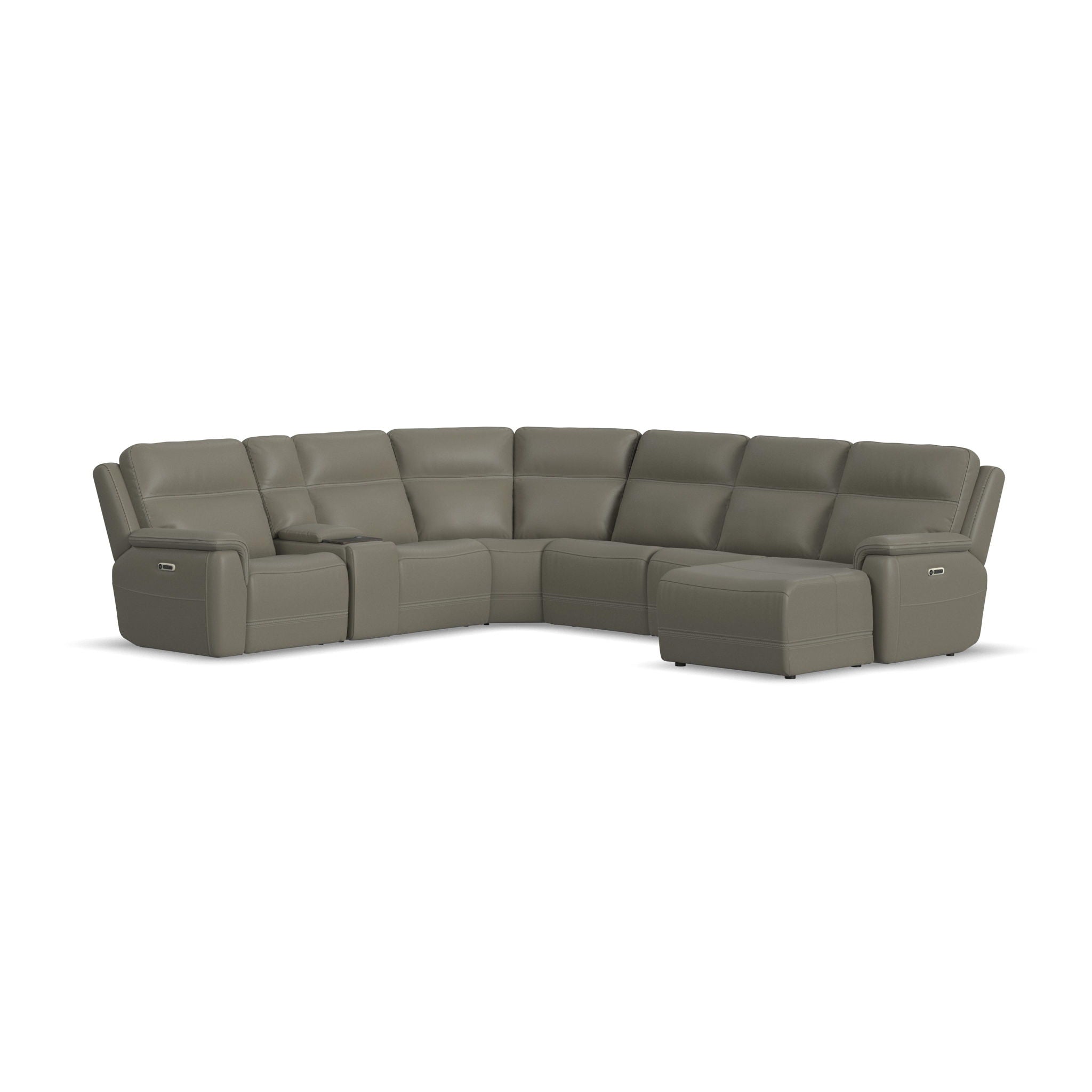 Sawyer Leather Reclining Sectional