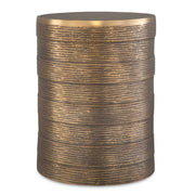 Odin - Antique Brass Accent Table - Bronze