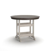 Vista Highlands - Round Counter Table With Umbrella Option - Brown / White
