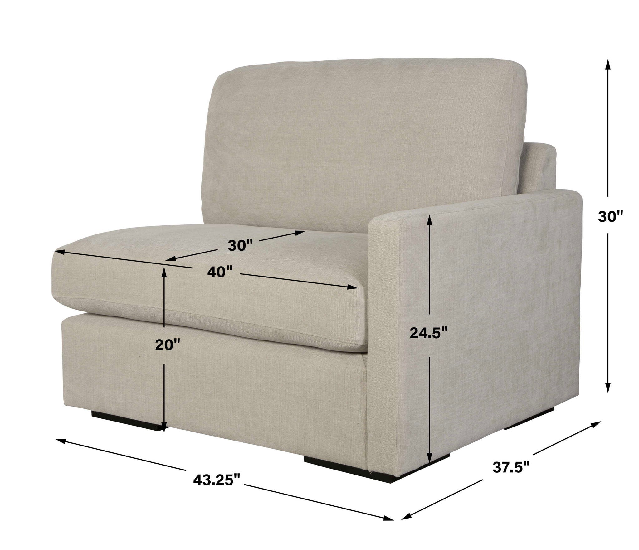Refuge - Sand Right Arm Facing Sofa