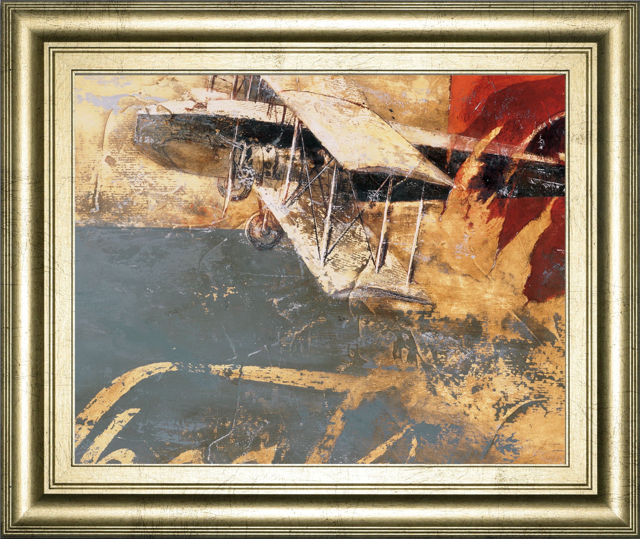 Wheels And Wings By Aliaga, C. - Framed Print Wall Art - Dark Gray