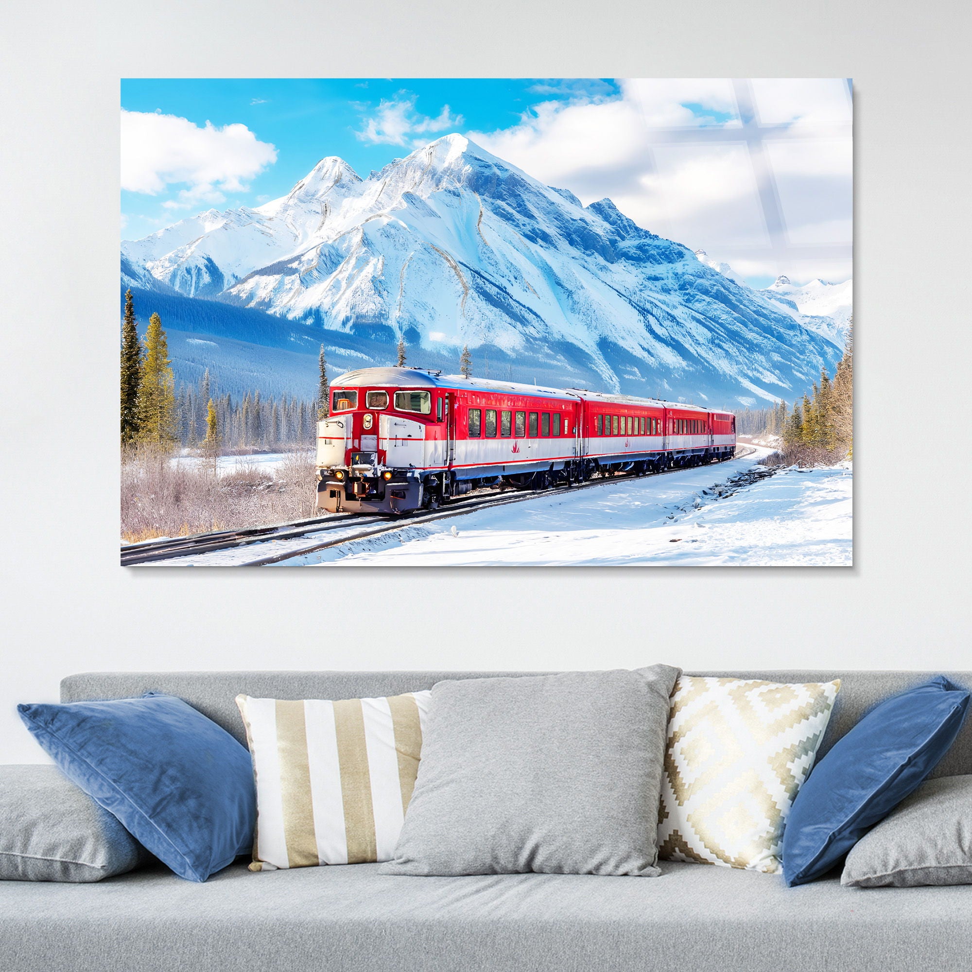 Winter Rail Passage Tempered Glass With Foil - Blue / Red