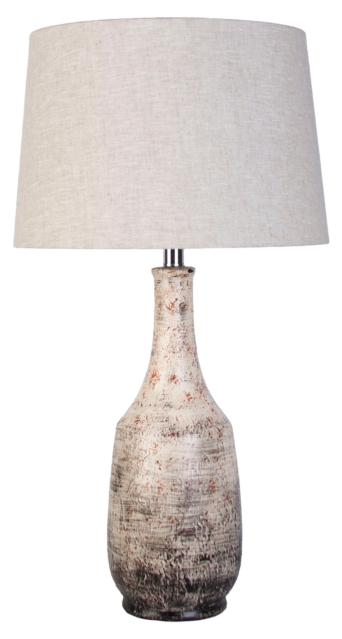 Ivory Patina - 28 X 15 - Ceramic Table Lamp (Set of 2) - Weathered Ivory Reactive Glaze