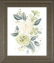 22x26 Spring Greens II By June Erica Vess - White