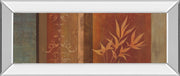 Leaf Silhouette Il By Jordan Grey - Mirror Framed Print Wall Art - Dark Brown