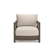 Arc Lake - Lounge Chair With Cushion - Brown / Beige
