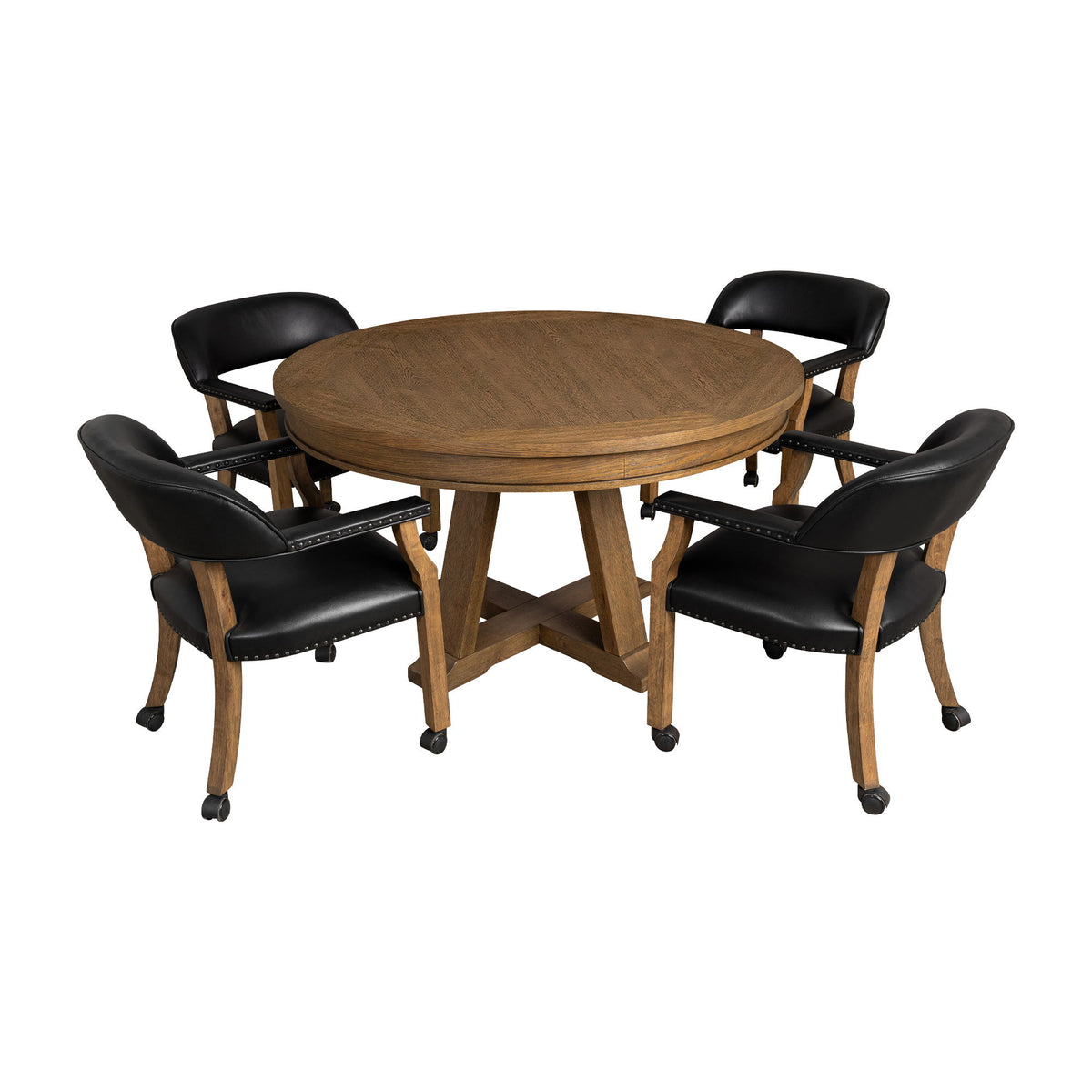 Curved Back Game Chair - Whiskey / Black