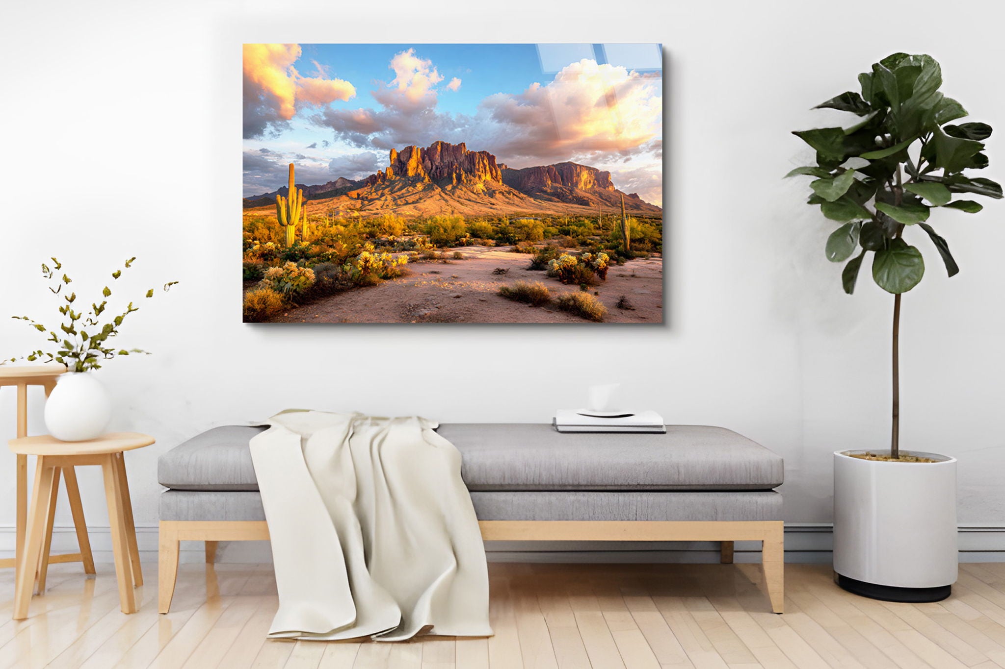 Sonoran Radiance Tempered Glass - Blue / Brown