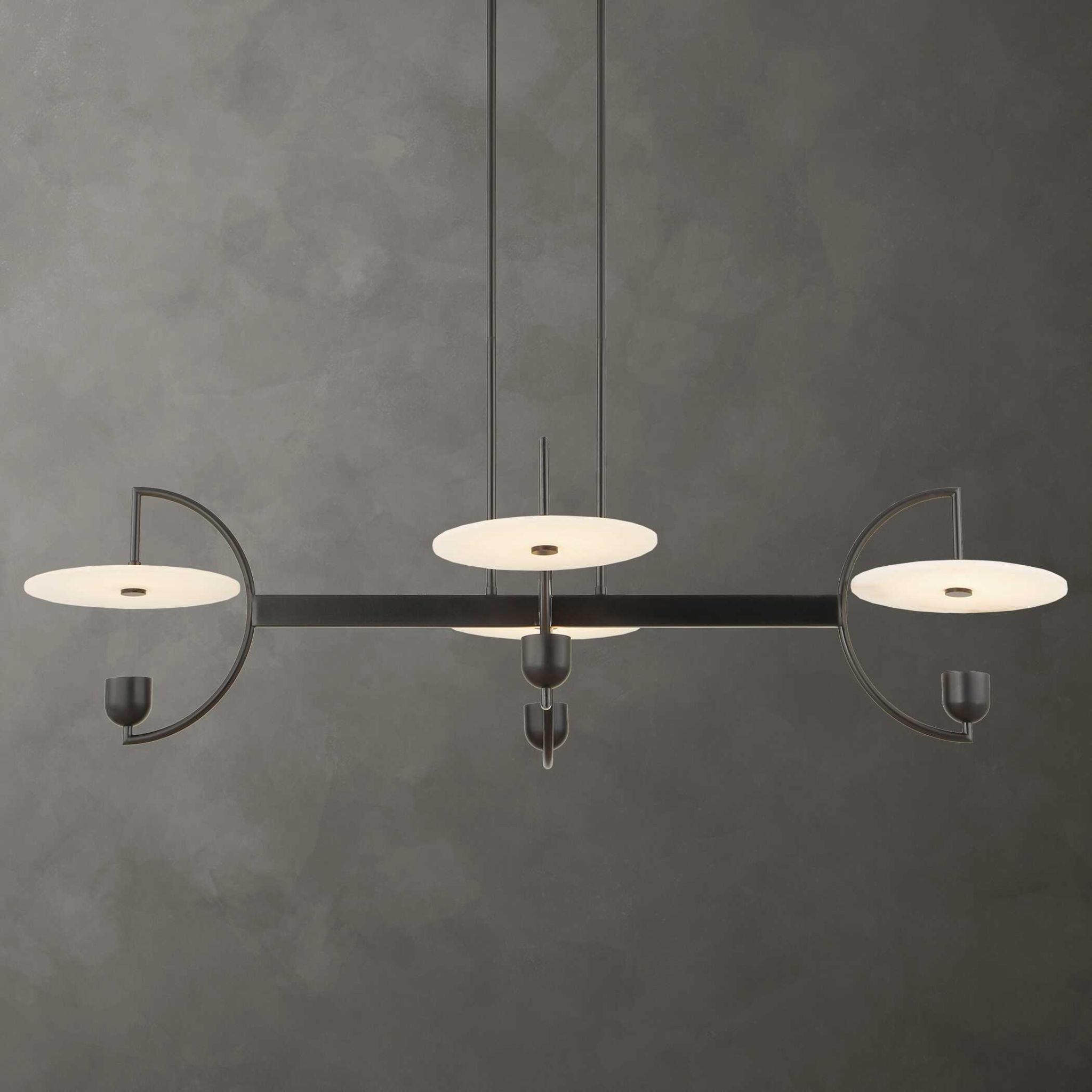 Kyoto - 4 Light Linear LED Chandelier - Black