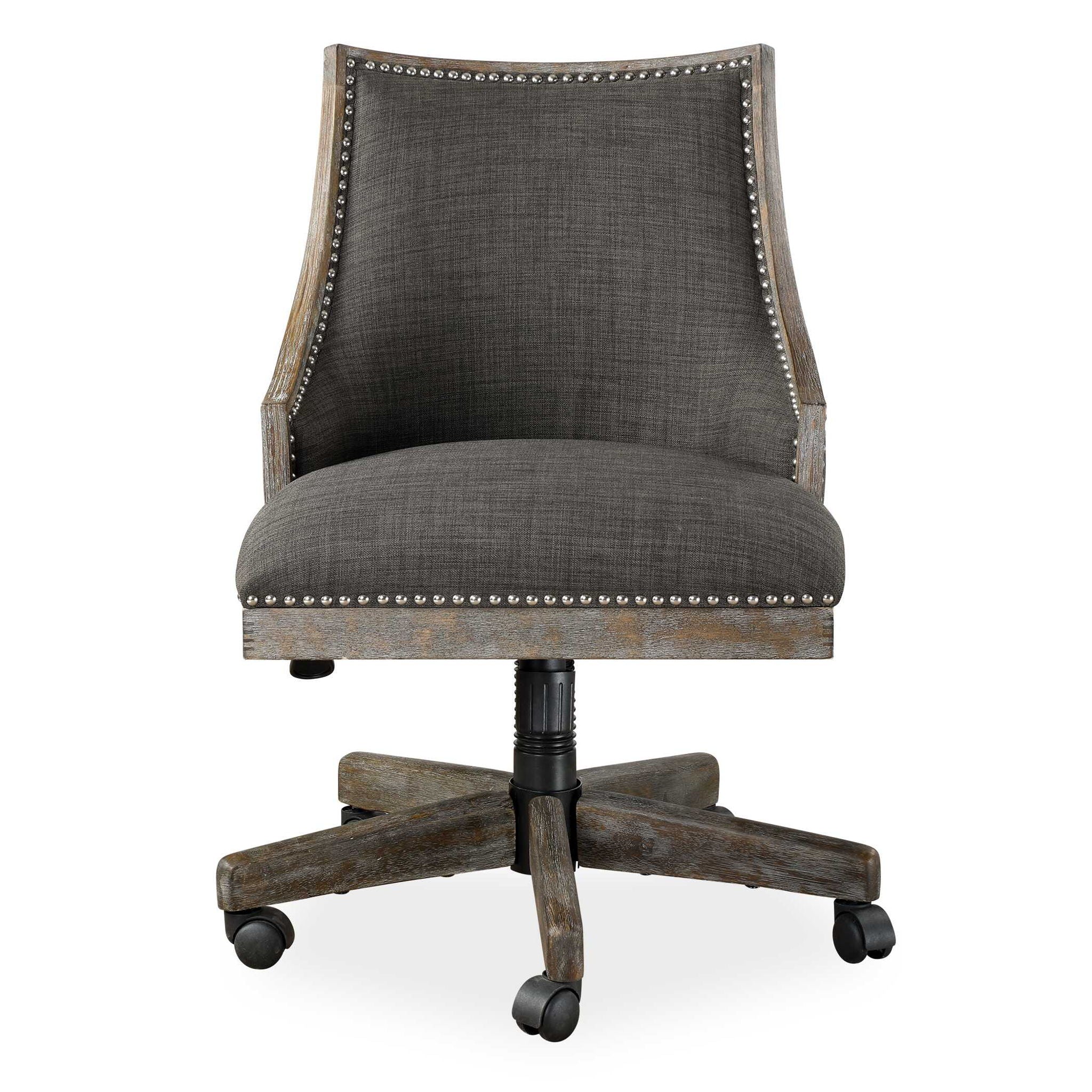 Aidrian - Desk Chair - Charcoal – Full House Furniture