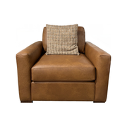 Jonathan Louis Darrow Arm Chair in Walnut leather